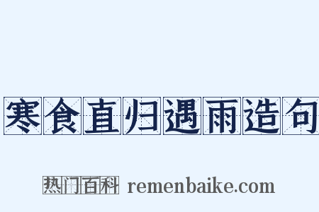 寒食直归遇雨造句是什么意思的图片